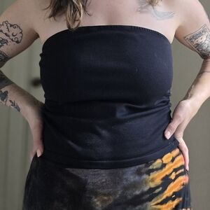 Black Strapless Tube Top XL/1X